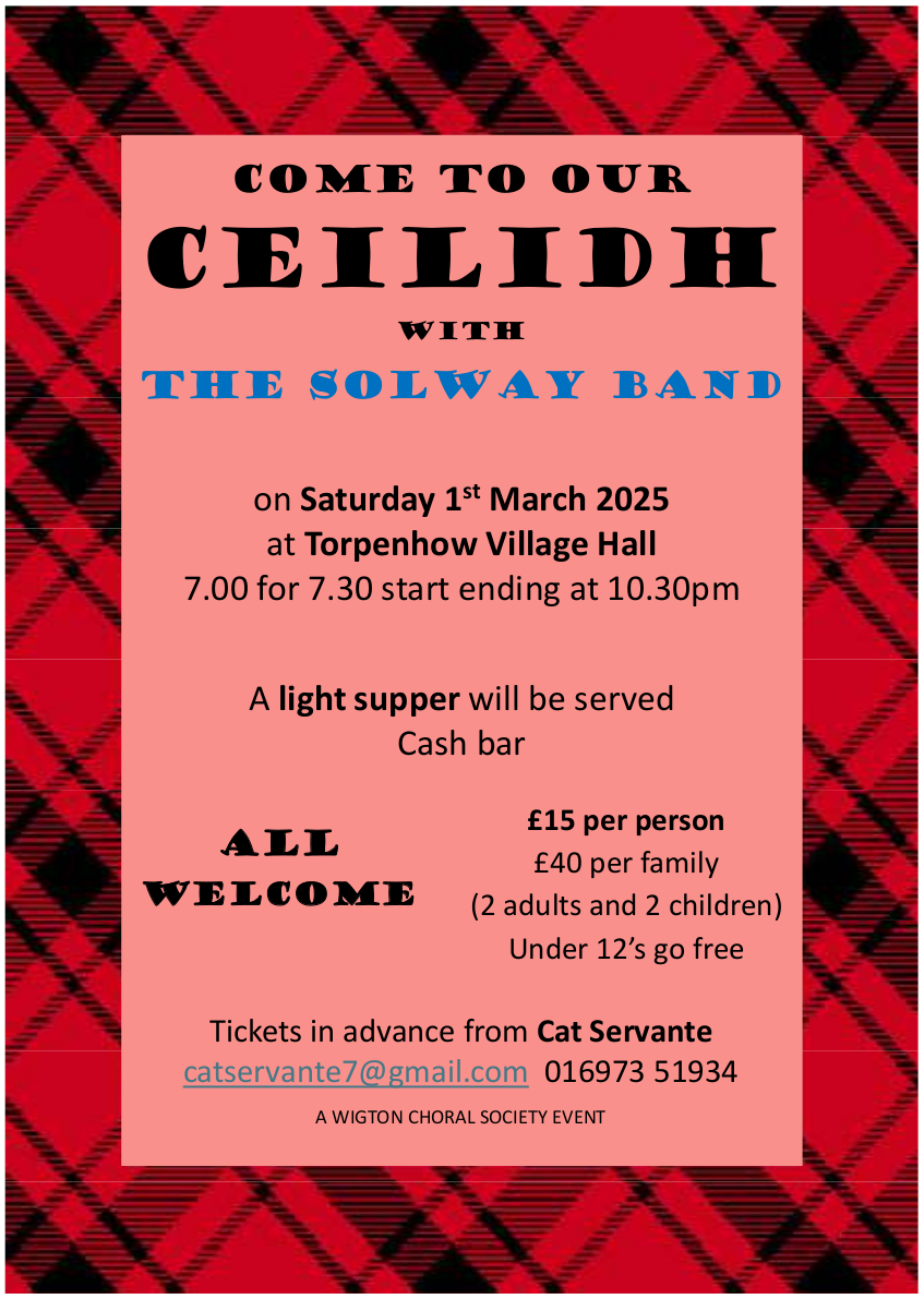 Poster for March 2025 Ceilidh